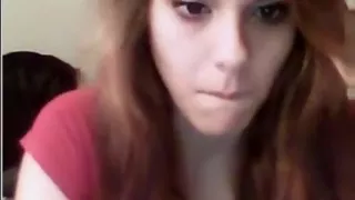 Redhead girl lets her pierced tits be licked and shaved pussy be eaten out, before missionary sex in the bedroom.