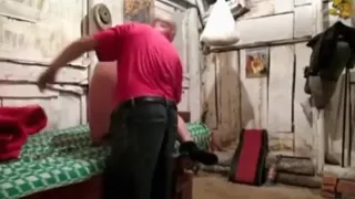 Redhead partygirl has a one night stand in a dump