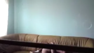 Russian girl has missionary and cowgirl sex on the sofa