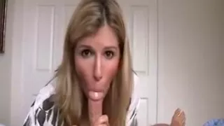 Good Milf sucks her mans cock every morning.