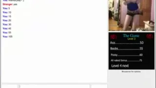 Webcam girl fingering her pink bald pussy