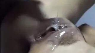 Anal fuck, and hot cum over her pussy.