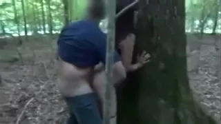 Concupiscent fella copulates the small neighbor outside.