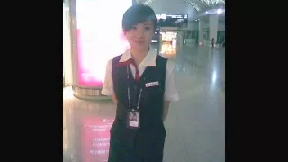 China, Sichuan in some Chengdu Shuangliu Airport of zeppelins ground hostess of Dziga take exposed trickled!