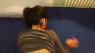 Oriental with wide arse takes it in the one and the other holes