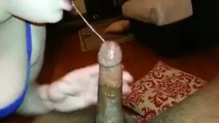 Large white angel is dark strapon desirous