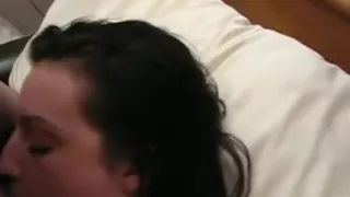 Unshaved fur pie wife engulfing cum out