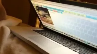 My wife getting off on web camera 4-5-14