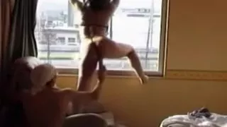 Open window sex-toy public agonorgasmos