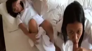 TwoThai nurses fuck a tourist