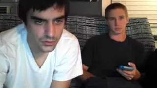 two Straight Greek Fellas Jerking Jointly Their Large Dongs On Web Camera