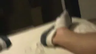 Sock and toy pleasure with a ally