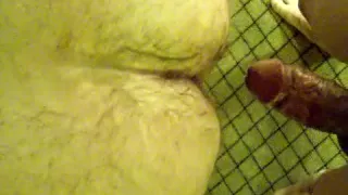 Bareback fucking a sexy hirsute Bottom from Ohio