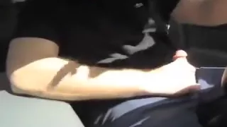 Jerking off in my car, in jeans, using my precum as lube