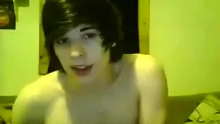 cute twink cums in his own throat