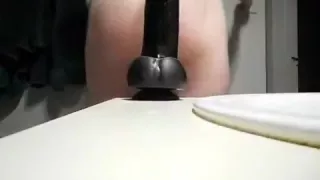 Grinding My Wet A-Hole on a Biggest Anal Sex Toy