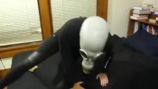 Jerk off in wetsuit, butts, motorcycle gloves, and gasmask