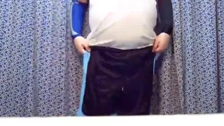 alte Basketball Shorts glänzendes Nylon pvc