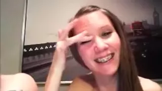 Exotic amateur clip with big dick, skinny, couple, blowjob, swallow, small tits scenes