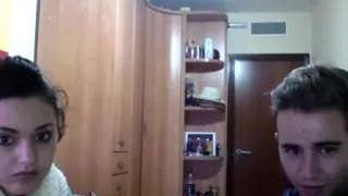 Erstaunlicher Amateurclip mit Webcam, dünn, Brünette, Freundin, Paar, College Szenen