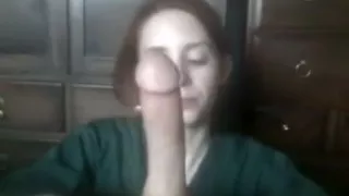 Shy angel next door likes cocksucking large rod