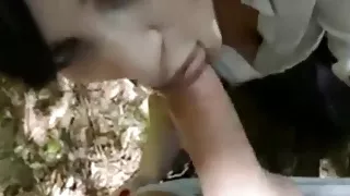 German couple Oral-Job Stimulation in forest