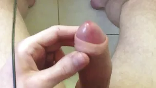 Groaning heavily as I edge my swollen dong to cum