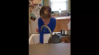 i give my lover a hot blowjob  in my amateur couple porn clip