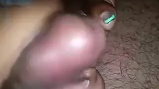 Tee footjob green french tips