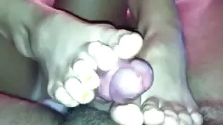 Babe, Sperma, Abspritzen, Füße