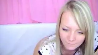 Fantastic golden-haired stripped in livecam