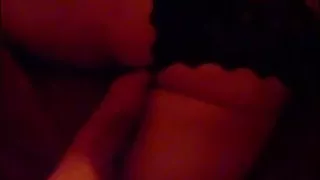 Overweight white wife in couch topless trying to tease me