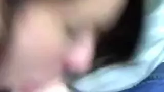 college cutie gives bf a birthday blowjob  in his car