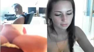 I made a hot amateur brunette video clip on webcam