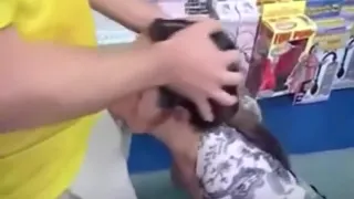 This Hottie engulfing my pecker in a porn store