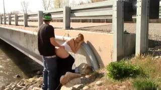 Public oral-service job sex-stimulation pleasure and doggy position sex