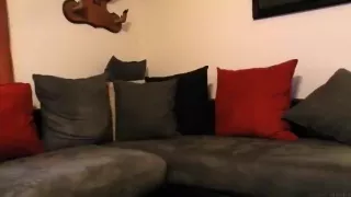 Non-Professional pair has precious fuck on the ottoman