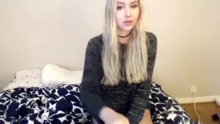 Golden-Haired hotty masturbating with her toys