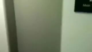 Jerking off at a public place - at the university crapper