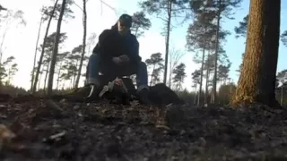 nlboots - outdoors in the wood in rubber boots and jodphurs