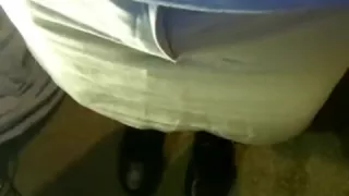 Jerking Off in Dark Tights, petticoat, and Mary Janes