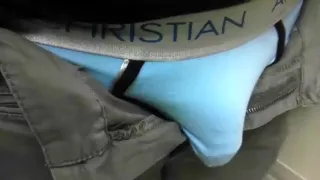 Risky Jerk in Public Washroom