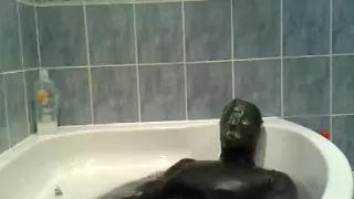 bathroom and rubber breath play