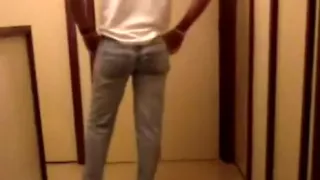 jeans in the hallway