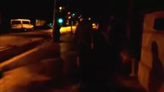 undressed at the street of Barcelona