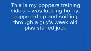 Jock out to complete My Poppers Training