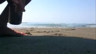 Wreck Beach romp in the sand