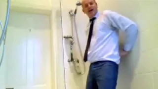 Jerk off and ripped shirt in shower