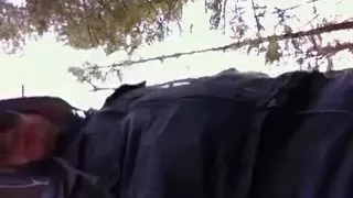 hard on in the park, cold day