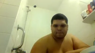 Chub taking a shower